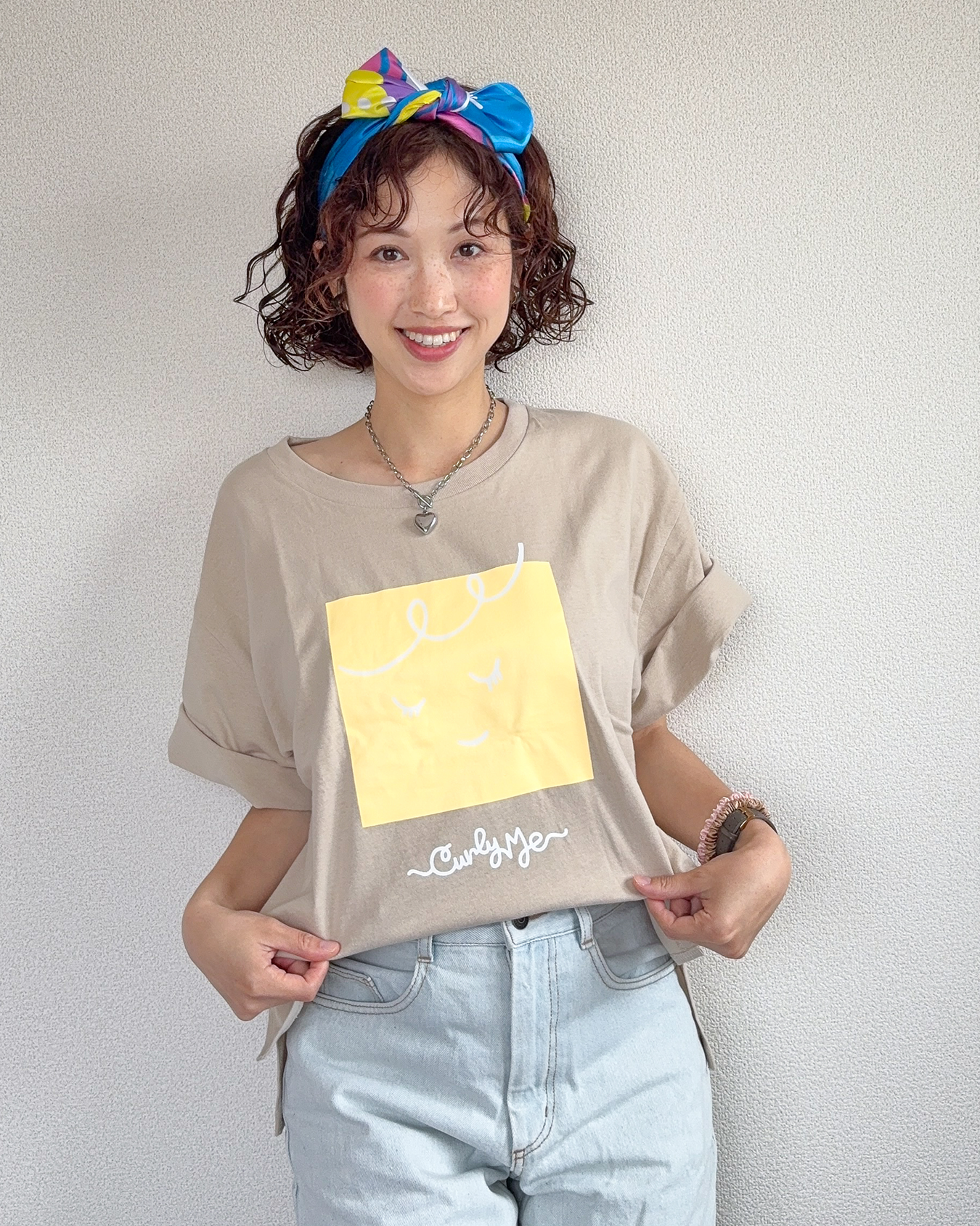 オリジナルTシャツ[カーリーフェイス]　着用写真