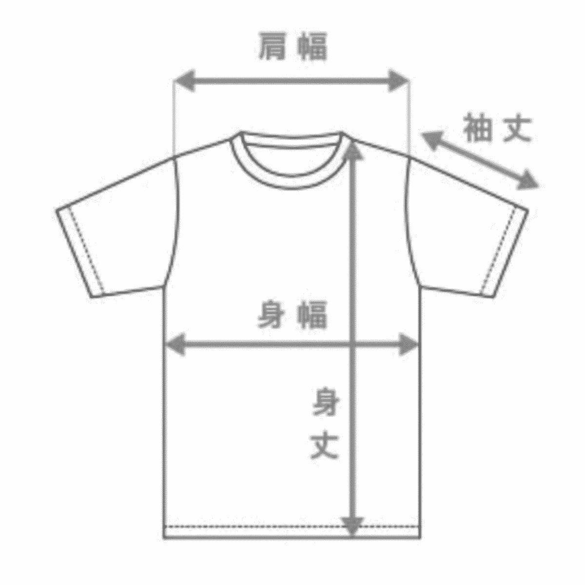 オリジナルTシャツ サイズ表